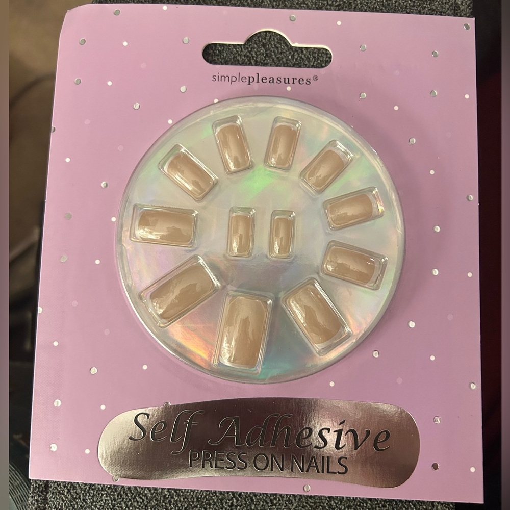NEW SimplePleasures Self Adhesive French Tip Press On Nails